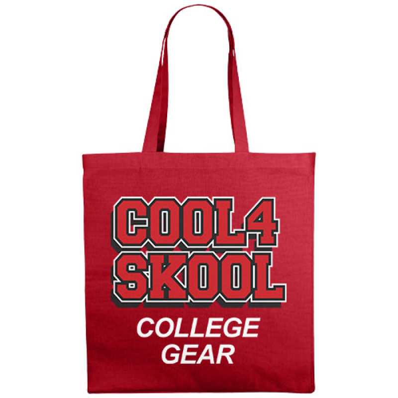 Bavlnená taška > prírodná / červená