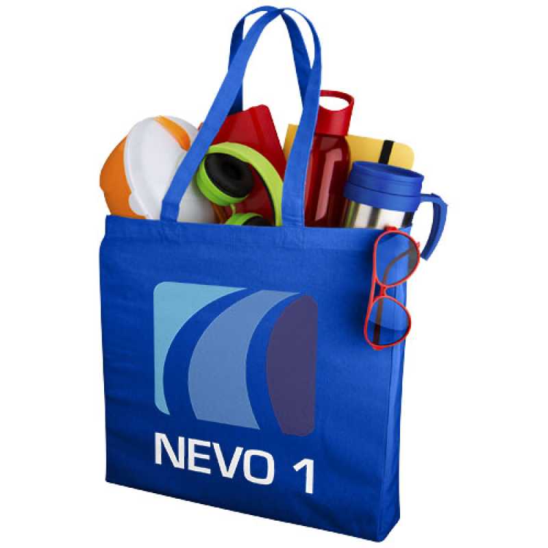 Bavlnená taška > prírodná / modrá (royal)