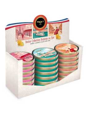 Display Honey Candies Round Tin - 3 designs 50 g Maxim’s