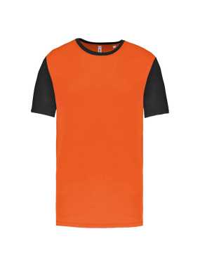 Unisex tričko (ADULTS' BICOLOUR SHORT-SLEEVED T-SHIRT) > oranžová / čierna > S