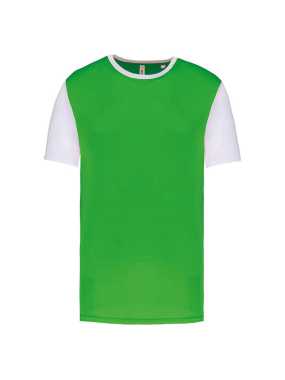 Unisex tričko (ADULTS' BICOLOUR SHORT-SLEEVED T-SHIRT) > zelená / biela > L