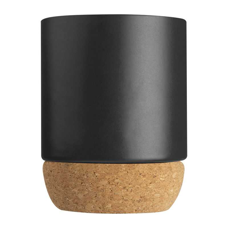 Keramická šálka s korkom > čierna