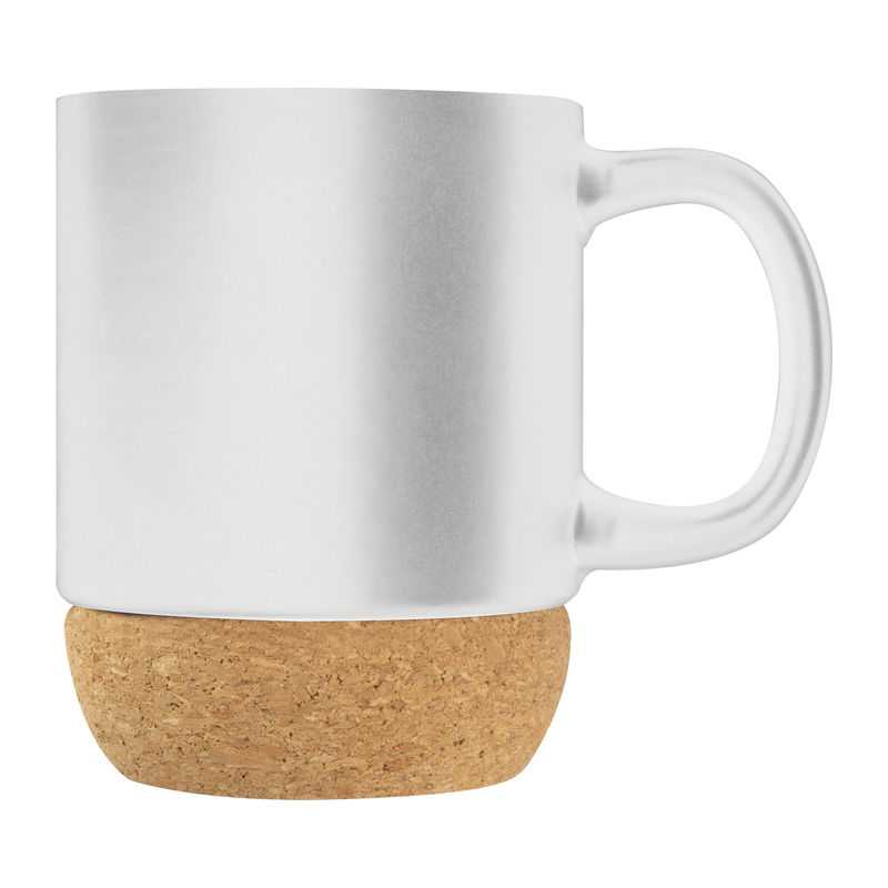 Keramická šálka s korkom > biela