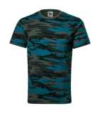 Unisex tričko (MALFINI Camouflage) > modrá (camouflage petrol) > XS