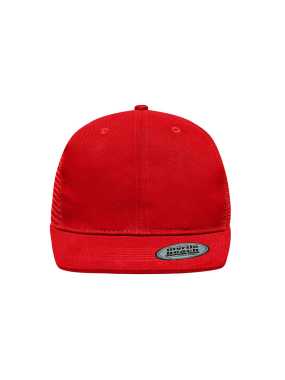 6 panelová šiltovka (MB 6 Panel Flat Peak Cap) > červená