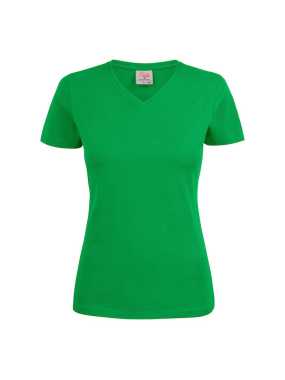 Dámske tričko (PRINTER ESSENTIALS HEAVY V LADY) > zelená (fresh) > XL