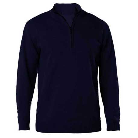Pánsky sveter (KARIBAN MENS 1/4 ZIP JUMPER KARIBAN) > modrá (navy) > 4XL