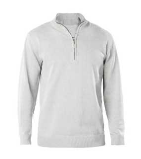 Pánsky sveter (KARIBAN MENS 1/4 ZIP JUMPER KARIBAN) > šedá (melange) > L