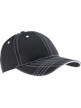 6 panelová šiltovka (KUP FASHION CAP - 6 PANELS) > čierna / biela