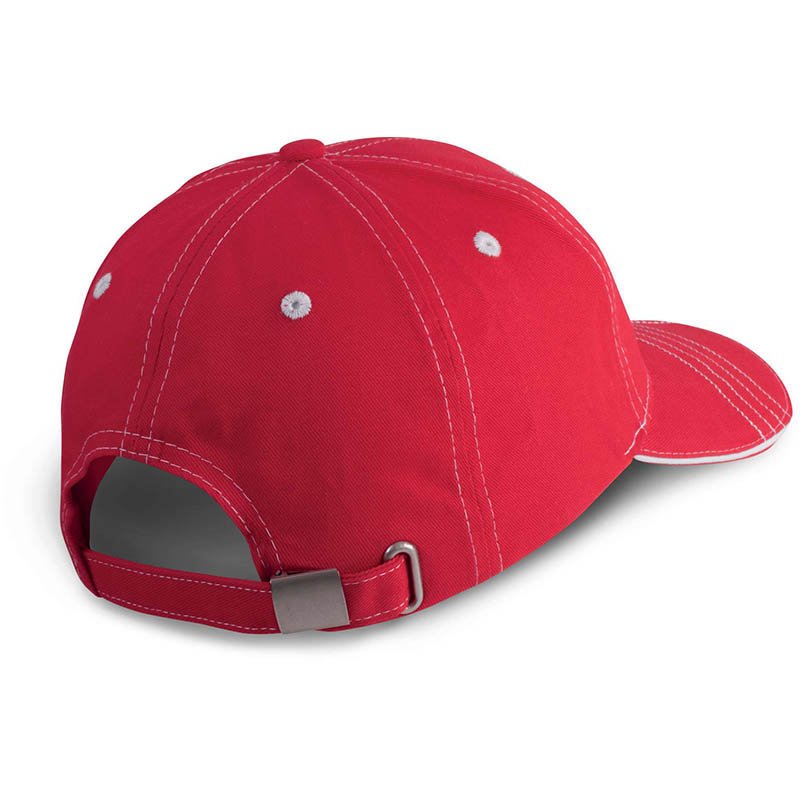 6 panelová šiltovka (KUP FASHION CAP - 6 PANELS) > červená / biela