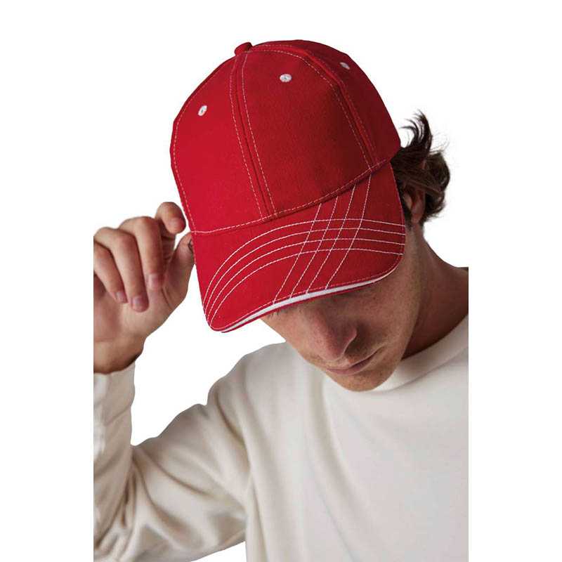 6 panelová šiltovka (KUP FASHION CAP - 6 PANELS) > čierna / biela