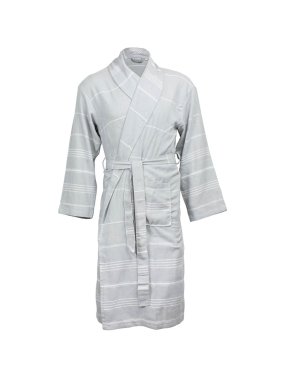 Unisex župan (THE ONE Hamam Bathrobe ) > šedá (light) / biela > 2XL/3XL