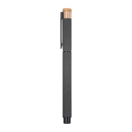 Písacia sada recyklovaných hliníkových pier s vložkou Semi-Gel > šedá (anthracite)