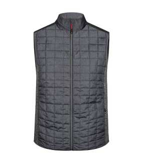 Pánska vesta (JN Mens Knitted Hybrid Vest) > šedá (melange)/šedá (anthracite melange) > L