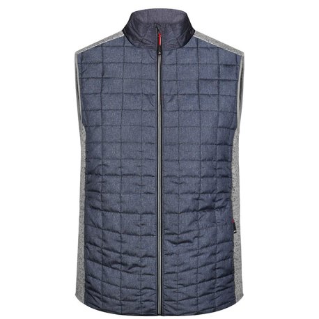 Pánska vesta (DAIBER Mens Knitted Hybrid Vest)>šedá(light melange)/šedá(anthra melange)>S