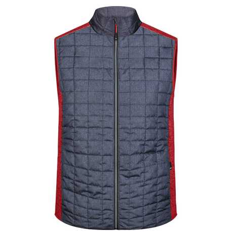 Pánska vesta (DAIBER Mens Knitted Hybrid Vest) > červená (melange) / šedá (anthracite) > S