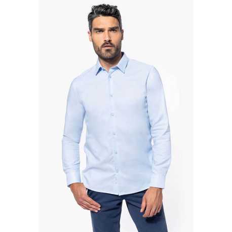Pánska košeľa (MEN LONG-SLEEVED EASY CARE SHIRT WITHOUT POCKET) > modrá (oxford) > L