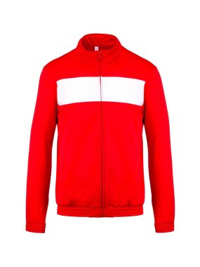 Pánska mikina (Proact"ADULT TRACKSUIT TOP") > červená / biela > L