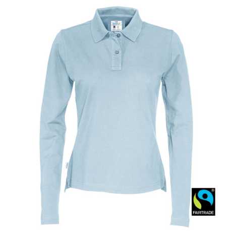 Dámska polokošeľa (COTTOVER PIQUE LONG SLEEVE LADY) > modrá (sky) > XS