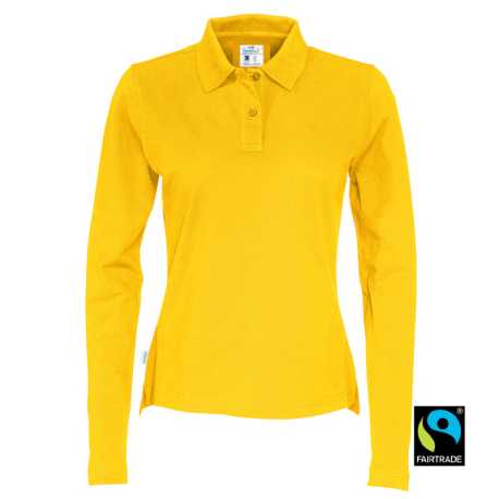 Dámska polokošeľa (COTTOVER PIQUE LONG SLEEVE LADY) > žltá > XS