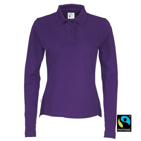 Dámska polokošeľa (COTTOVER PIQUE LONG SLEEVE LADY) > fialová > L