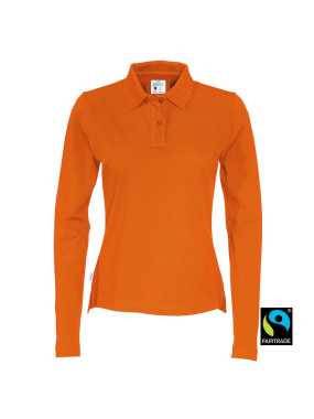 Dámska polokošeľa (COTTOVER PIQUE LONG SLEEVE LADY) > oranžová > XXL