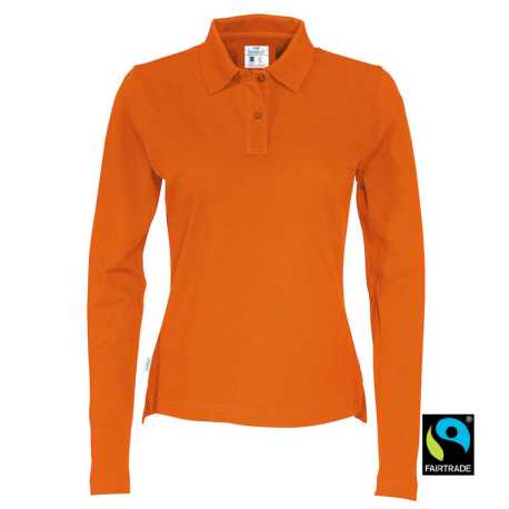 Dámska polokošeľa (COTTOVER PIQUE LONG SLEEVE LADY) > oranžová > XS