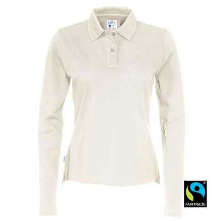 Dámska polokošeľa (COTTOVER PIQUE LONG SLEEVE LADY) > biela (off) > XL