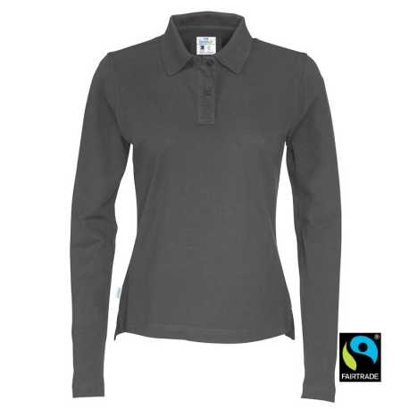 Dámska polokošeľa (COTTOVER PIQUE LONG SLEEVE LADY) > šedá (charcoal) > XS