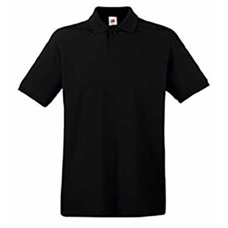 Pánska polokošeľa (FRUIT OF THE LOOM Premium Polo ) > čierna > L