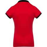 Dámska polokošeľa (Kariban"LADIES' TWO-TONE PIQUÉ POLO SHIRT")>červená / čierna>S