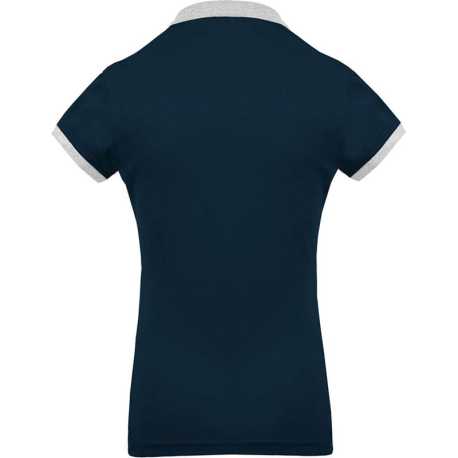 Dámska polokošeľa(Kariban"LADIES' TWO-TONE PIQUÉ POLO")>modrá(navy)/šedá(oxford)>2XL