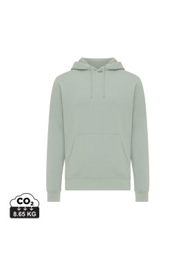 Ľahká mikina s kapucňou Iqoniq Rila z recykl. bavlny > zelená (iceberg) > S