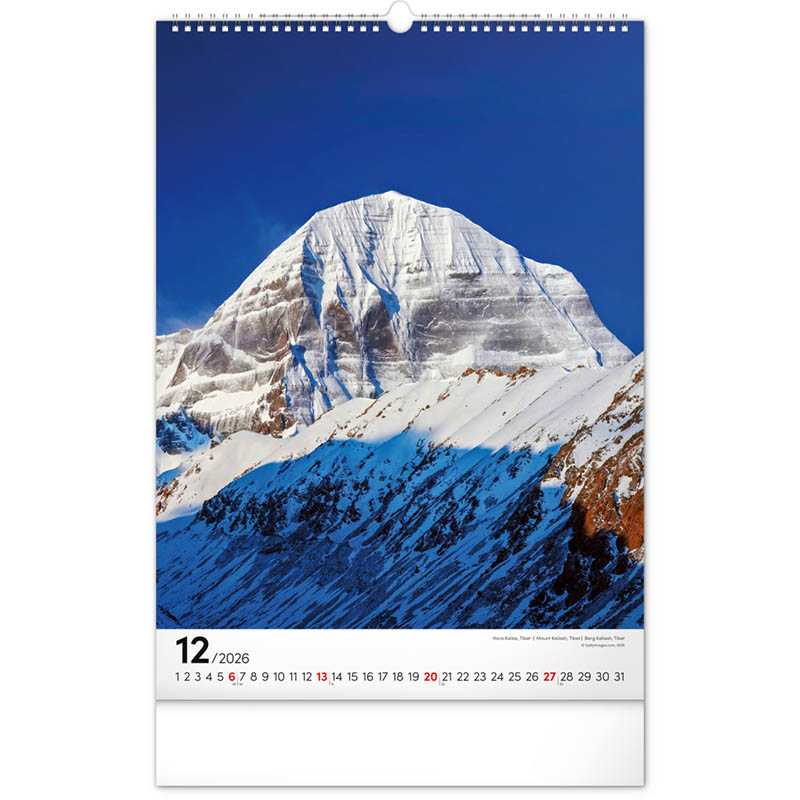 Nástenný kalendár (Hory 2026) - 33 x 46 x 1 cm