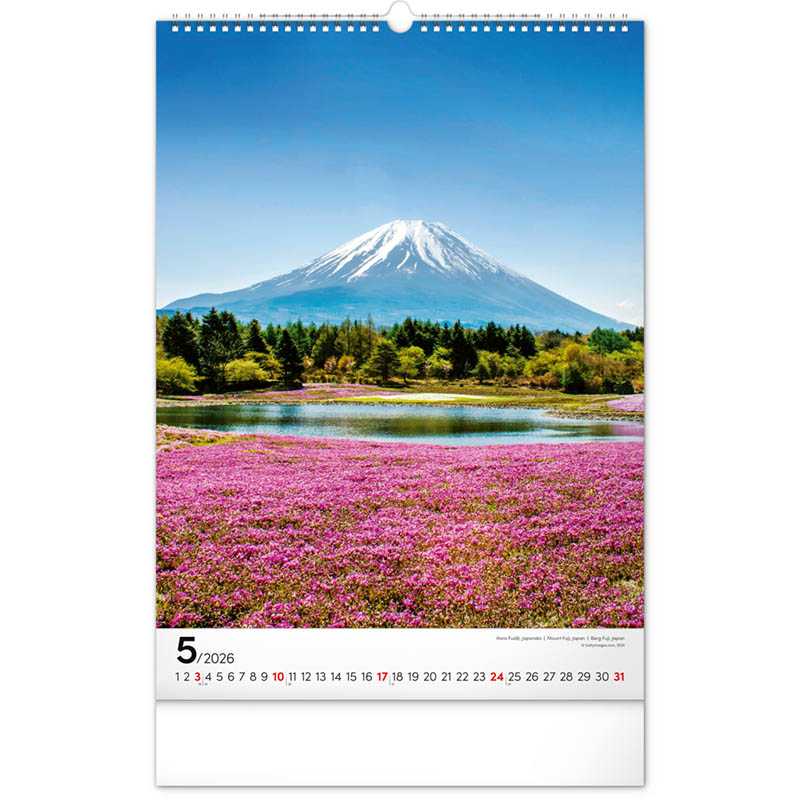 Nástenný kalendár (Hory 2026) - 33 x 46 x 1 cm