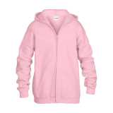 Detská mikina (GILDAN HEAVY YOUTH FULL ZIP HOODED SWEATSHIRT) > ružová (light) > L