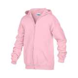 Detská mikina (GILDAN HEAVY YOUTH FULL ZIP HOODED SWEATSHIRT) > ružová (light) > L