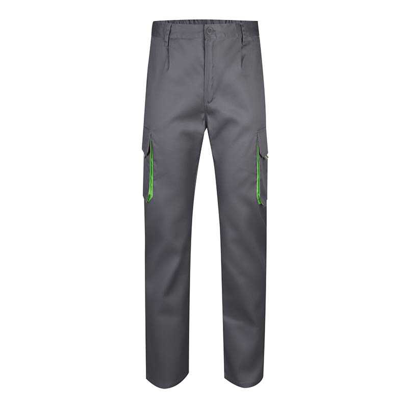Pánske nohavice (VELILLA TWO-TONE TROUSERS) > šedá / zelená (lime) > 34