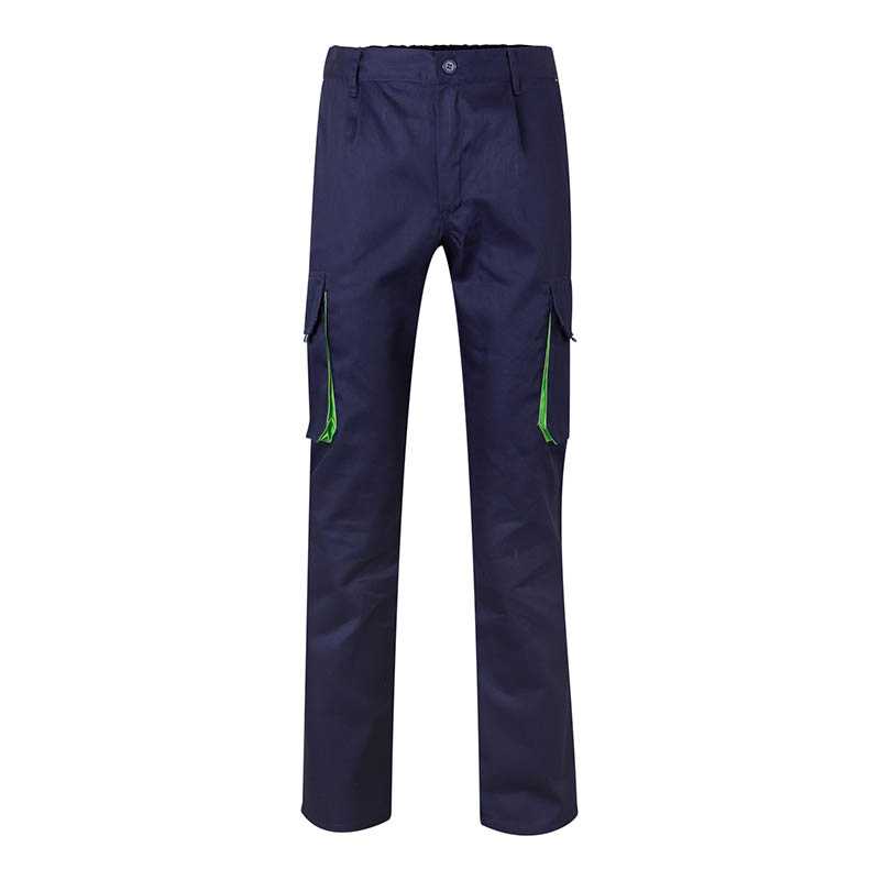 Pánske nohavice (VELILLA TWO-TONE TROUSERS) > modrá (marine) / zelená (lime) > 56