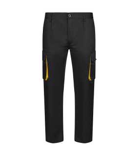 Pánske nohavice (VELILLA TWO-TONE TROUSERS) > čierna / žltá > 34