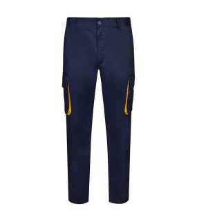 Pánske nohavice (VELILLA TWO-TONE TROUSERS) > modrá (navy) / žltá > 52