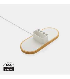 Bezdrôtová nabíjačka Ontario 10W z RCS rec. plastu a FSC > biela