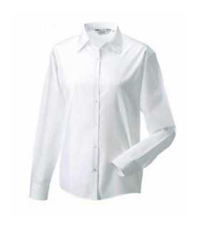 Dámska košeľa(Long Sleeve PolyCotton Easy Care Poplin RUSSELL) > biela > L