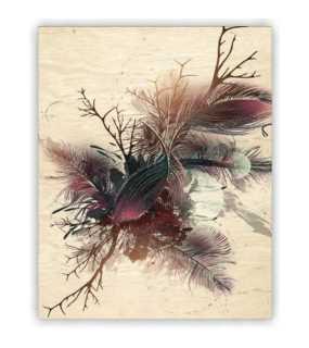 Drevený obraz (Feathers 2026) - 24 x 30 cm