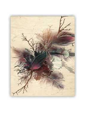 Drevený obraz (Feathers 2026) - 24 x 30 cm
