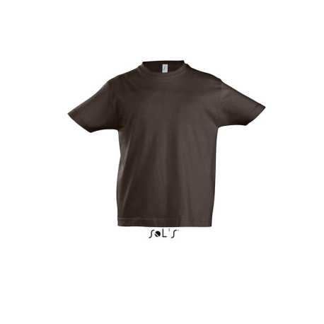 Detské tričko (SOLS IMPERIAL KIDS ROUND COLLAR T-SHIRT) > hnedá (chocolate) > 10A