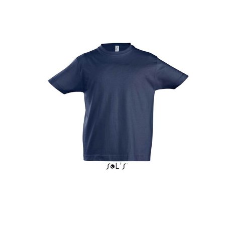 Detské tričko (SOLS IMPERIAL KIDS ROUND COLLAR T-SHIRT) > modrá (french navy) > 4A