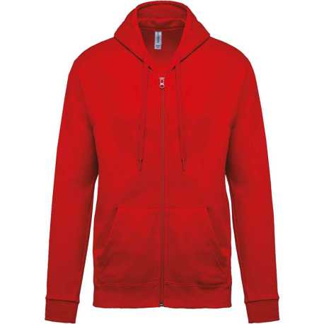 Unisex mikina(KARIBAN FULL ZIP HOODIE ) > červená > 2XL
