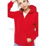 Unisex mikina(KARIBAN FULL ZIP HOODIE ) > červená > 2XL