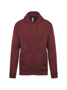 Unisex mikina(KARIBAN FULL ZIP HOODIE ) > červená (wine) > XL